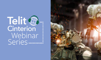 Join the Telit Cinterion Webinar Series featuring an image of robotic arms in a manufacturing setting. Discover how composite variables can revolutionize your automation processes.