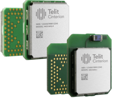 Two Telit Cinterion WE310F5 modules, showing their IMEI numbers.