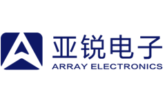 Logo of Array Electronics, featuring a stylized "A" in a blue square next to Chinese characters and the words "Array Electronics" in blue text.