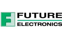 Logo of Future Electronics featuring a large green "F" and the company name in bold black letters.