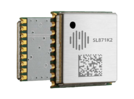 A small electronic module with the label "SL871K2" and a QR code on its surface.